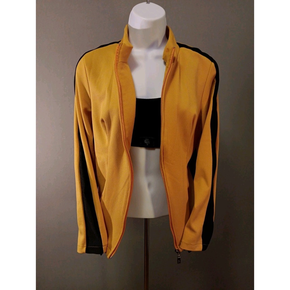 Kill Bill Vol 1 & 2 Yellow Bruce Lee Inspired Track Suit Jacket Sz M VTG Vintage